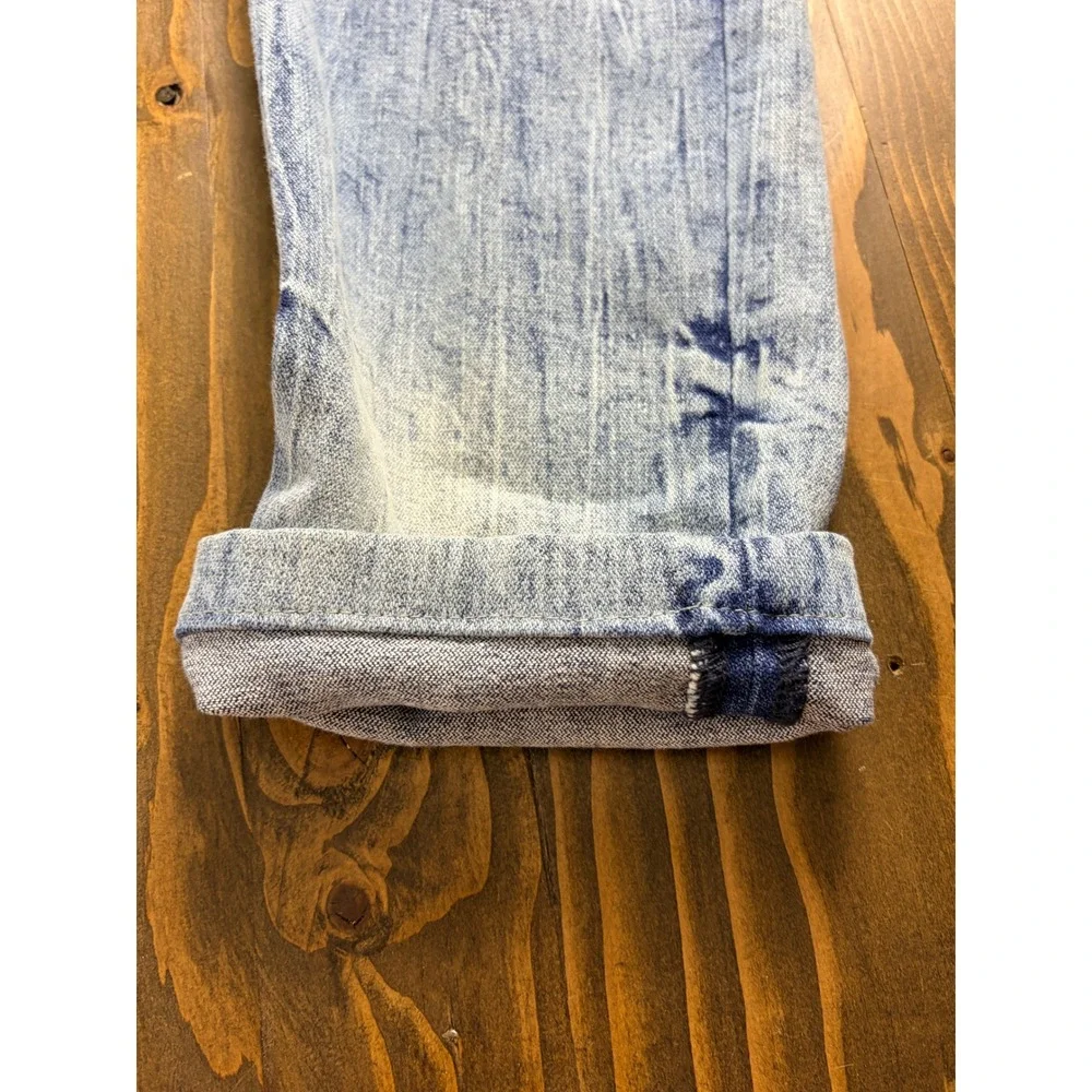True Religion Rocco Relaxed Skinny Jeans Mend 33 Blue Acid Wash Denim